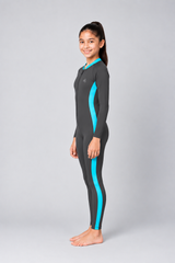 GIRLS TWO-TONE FULL BODY SWIM SUIT