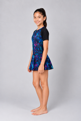 GIRLS PRINT & PLAIN SWIMDRESS