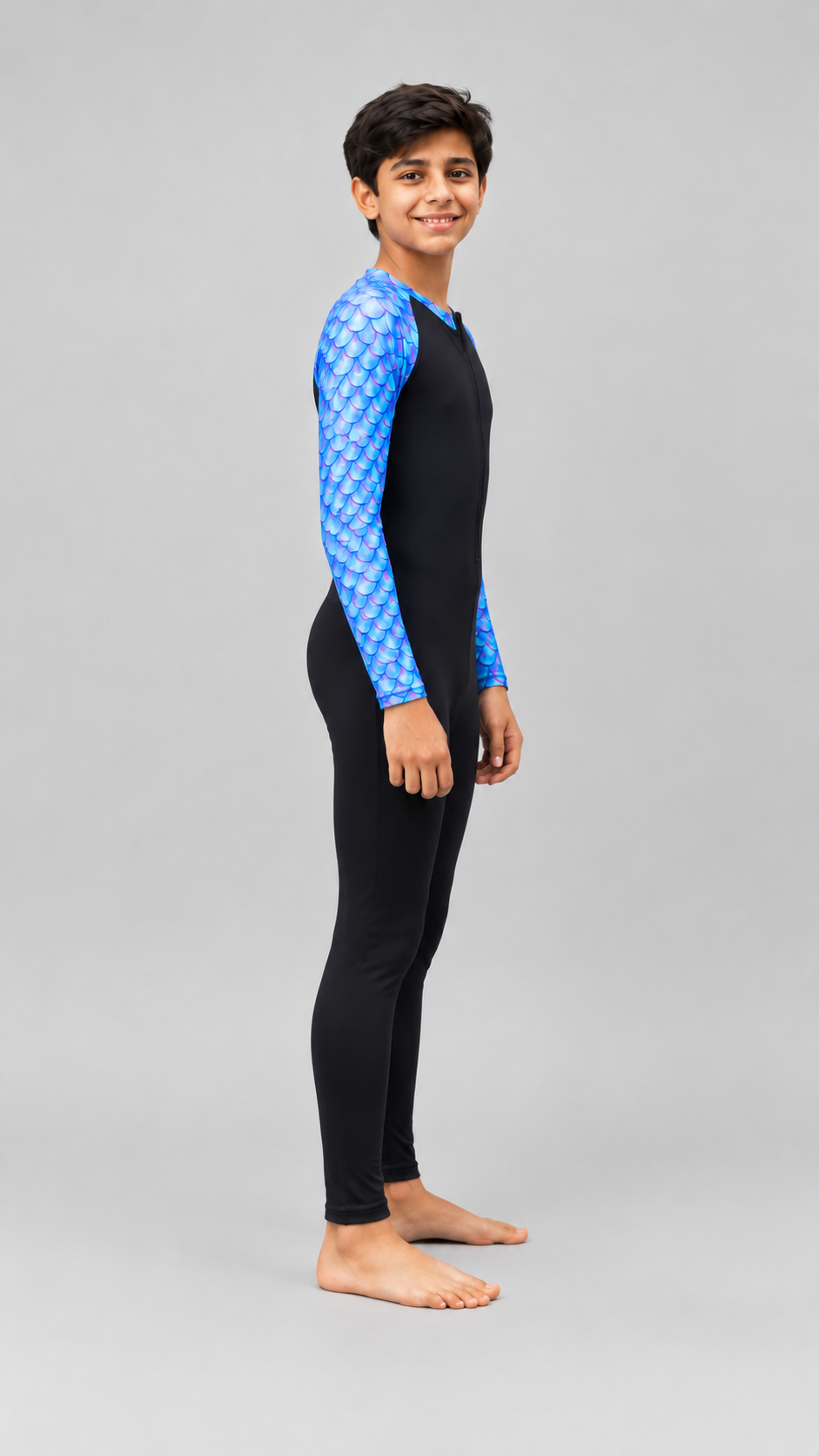 BOYS BODY SUIT WITH PRINTED SLEEVES