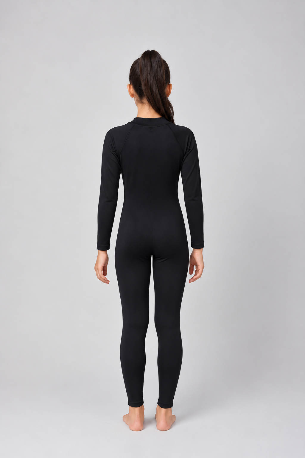 GIRLS PLAIN FULL BODY SWIM SUIT