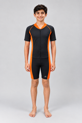 BOYS HALF LEG TWO-TONE BODY SUIT