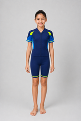 GIRLS TWO-TONE BODY SWIM SUIT