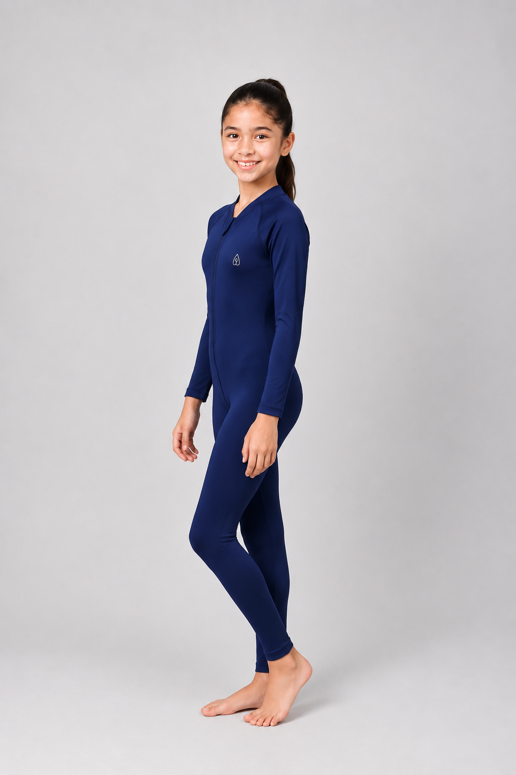 GIRLS PLAIN FULL BODY SWIM SUIT