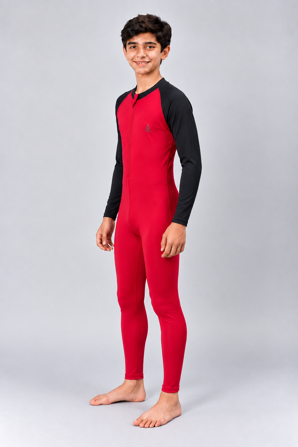 BOYS BODY SUIT WITH PLAIN SLEEVES
