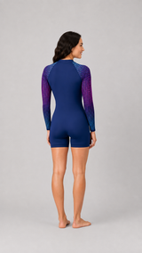 WOMENS KNEE SUIT PRINT & PLAIN COMBO