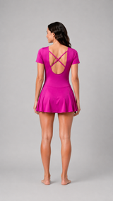 WOMENS PLAIN FROCK SWIMWEAR