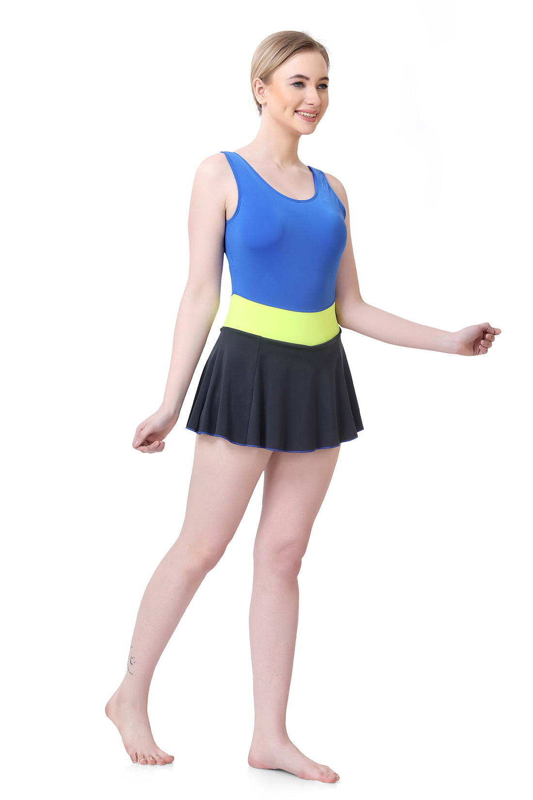 WOMENS ROUND NECK BOYLEG SWIMWEAR