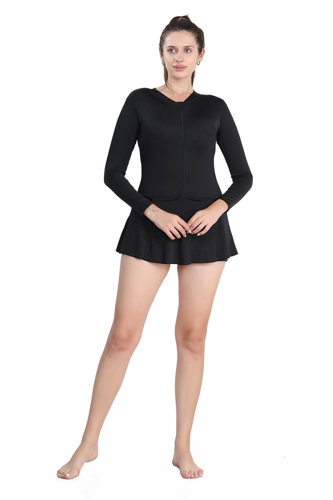 WOMENS HIGH NECK FROCK SWIMWEAR