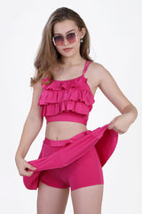 WOMENS TWO PIECE SKIRTINI SWIMWEAR