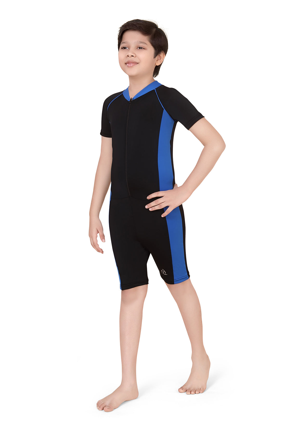BOYS HALF LEG TWO-TONE BODY SUIT