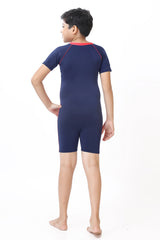 BOYS HALF LEG TWO-TONE BODY SUIT