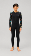 BOYS BODY SUIT WITH PRINTED SLEEVES