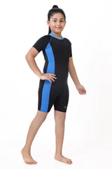 GIRLS TWO-TONE HALF LEG BODY SUIT