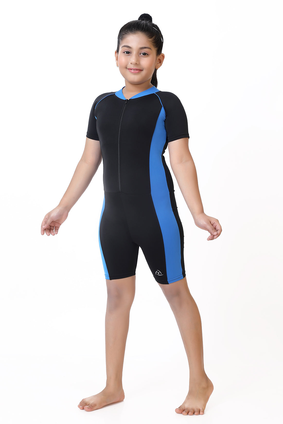 GIRLS TWO-TONE HALF LEG BODY SUIT