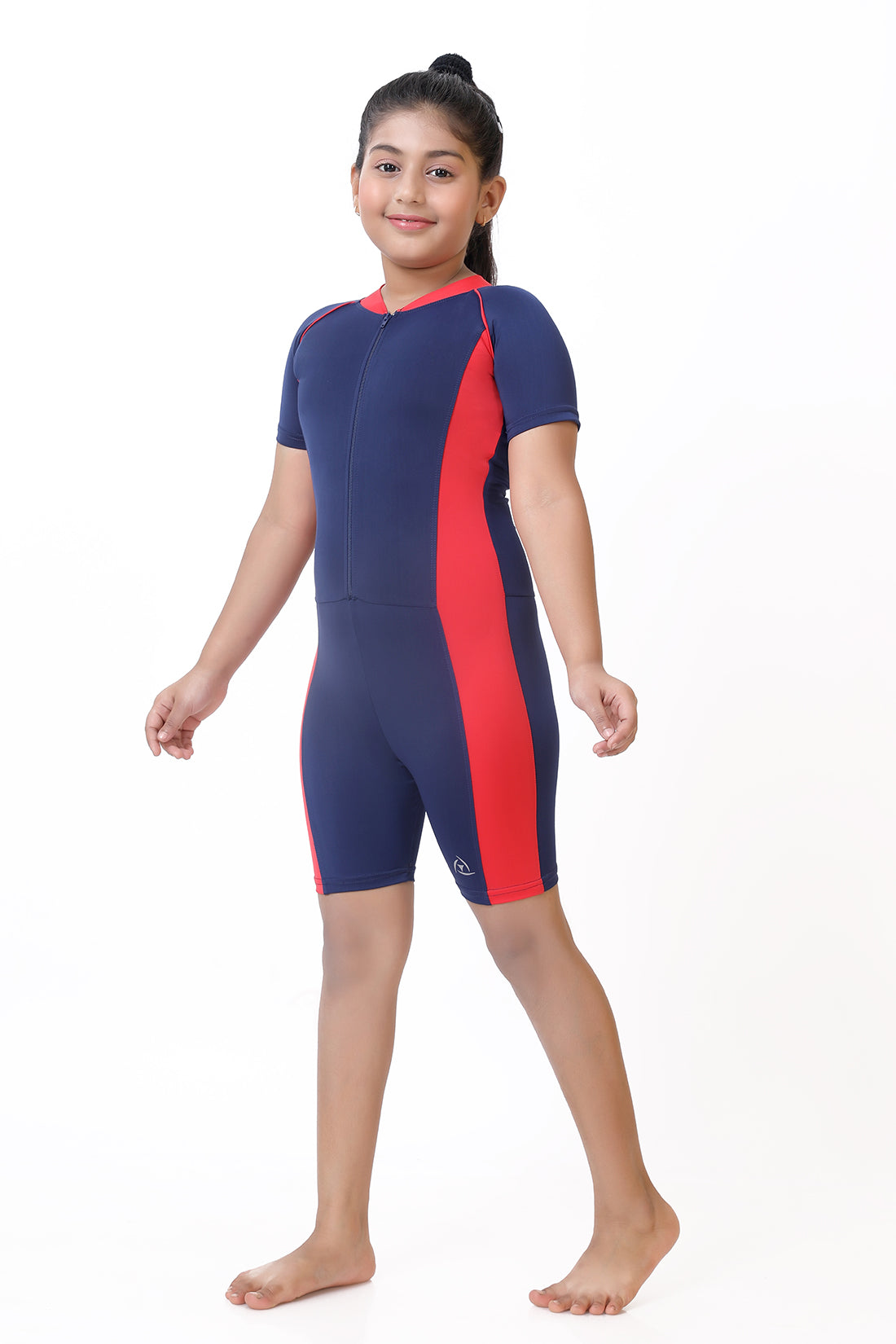 GIRLS TWO-TONE HALF LEG BODY SUIT