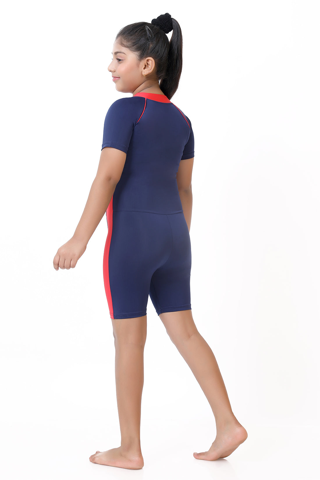 GIRLS TWO-TONE HALF LEG BODY SUIT