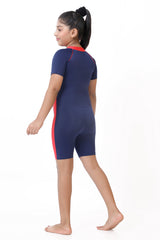 GIRLS TWO-TONE HALF LEG BODY SUIT