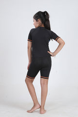 GIRLS TWO-TONE BODY SWIM SUIT