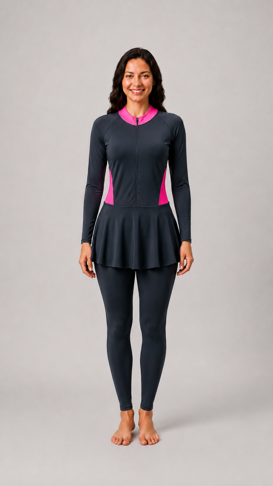 WOMENS FULL BODY ZIPPER SWIMWEAR