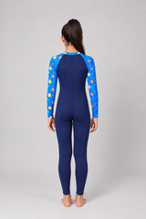 GIRLS BODY SUIT WITH PRINTED SLEEVES