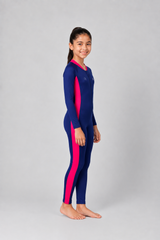 GIRLS TWO-TONE FULL BODY SWIM SUIT