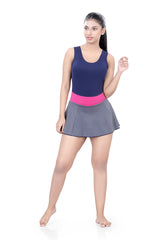 WOMENS ROUND NECK BOYLEG SWIMWEAR