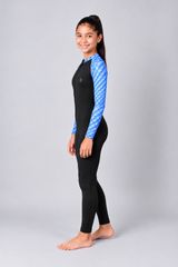 GIRLS BODY SUIT WITH PRINTED SLEEVES