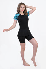 WOMENS CYCLING PRINT SWIMDRESS