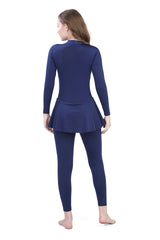WOMENS PRINTED FULL BODY ZIPPER SWIMWEAR