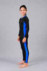 GIRLS TWO-TONE FULL BODY SWIM SUIT