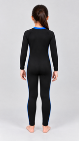 GIRLS TWO-TONE FULL BODY SWIM SUIT