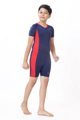 BOYS HALF LEG TWO-TONE BODY SUIT