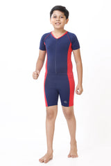 BOYS HALF LEG TWO-TONE BODY SUIT