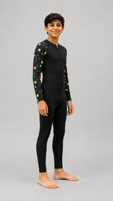 BOYS BODY SUIT WITH PRINTED SLEEVES
