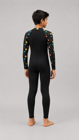 BOYS BODY SUIT WITH PRINTED SLEEVES